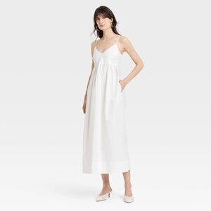 Women's Seersucker Maxi A-Line Dress - A New Day